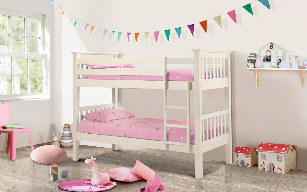 Carbis Bunk Bed - Stone White