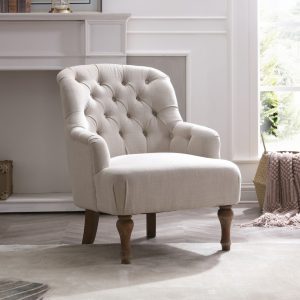 St Ives Cream Linen Chair