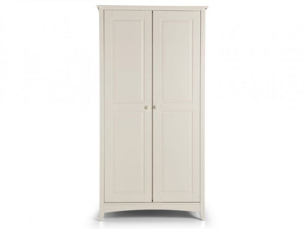 Carbis 2 Door Wardrobe - Stone White front