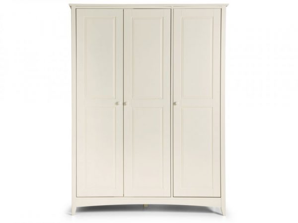 Carbis 3 Door Wardrobe - Stone White front