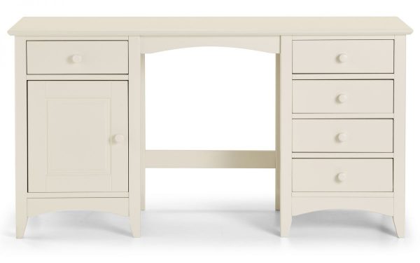 Carbis Dressing Table - Stone White front