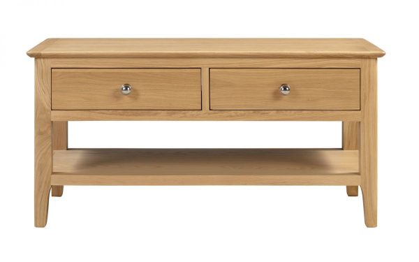 Porthcurno Coffee Table with 2 Drawers front